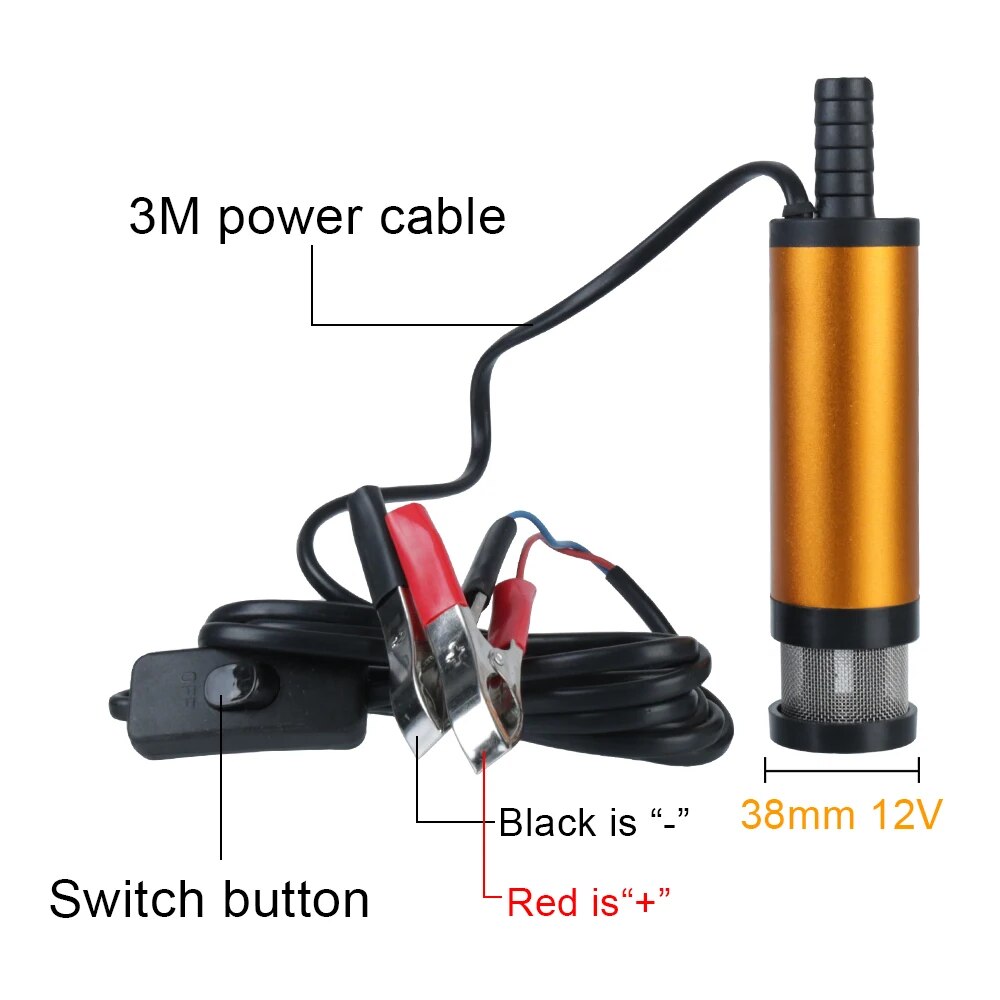 سيارة مضخة زيت كهربائية مقشر س - مراجعة Water Pump Submersible Mini وسعره