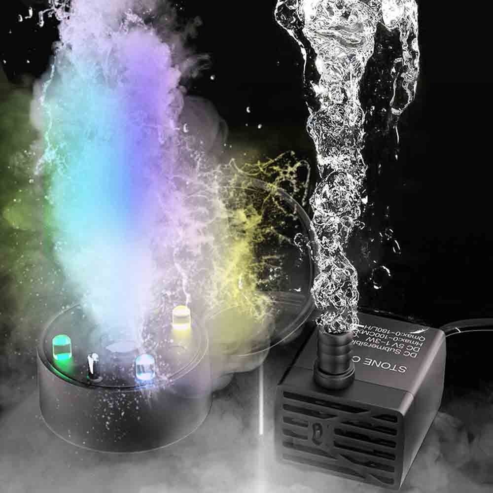 جهاز تكوين الضباب 2 في 1 مع أض - مراجعة Water Pump Submersible Mini وسعره